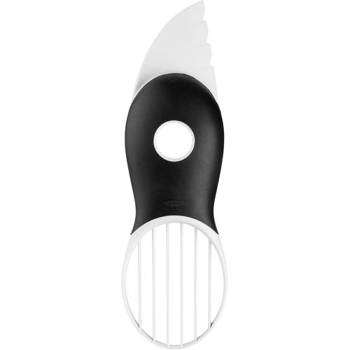 KALANKA-Good Grips \u2013 Coupe-avocat 3 en 1 - Coupe-avocat avec lame à dénoyauter et trancheuse \u2013 Blanc