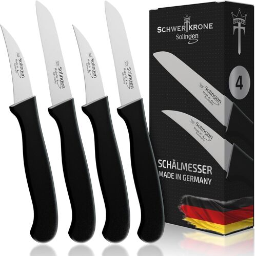 Set De 4 Couteaux À Légumes Tranchants Couteau De Cuisine Couteau À Éplucher Made In Germany Inoxydable 3 » / Tirage Manuel - Coupe Fine - Super Tranchant - Passe Au Lave-Vaisselle