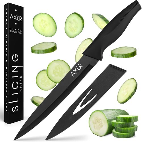 Subzonal-Couteau Cuisine 20 Cm - Couteaux Professionnel Avec Étui Et Boîte - Couteau Saumon Fumé Et Jambon