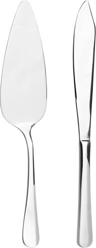 Jexnovashop-Pelle Et Couteau À Gâteau Set De 2 Pièces En Acier Inoxydable (Pelle Et Couteau À Gâteau)