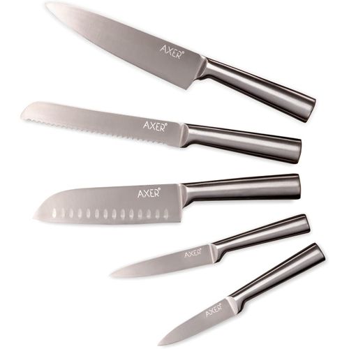 Tianyi-Set De Couteaux De Cuisine Professionnelle 5 Pièces - Set Couteau Cuisine Acier Inoxydable - Tranchants Ensemble Couteaux Cuisine - Knife Set