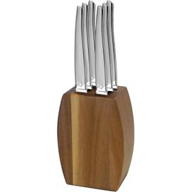 Letnerny-Jet Sablé - Bloc Bois D'acacia 6 Couteaux Steak