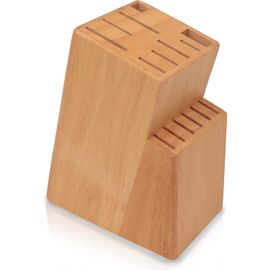 Porte-Couteaux De Cuisine 15 Pièces. Support De Couteaux De Cuisine Fabriqué En Bois Massif. Tacoma Sans Couteaux Robuste Et Élégant. Cheville Couteaux De Cuisine Avec Support Pour Ciseaux (Chêne)