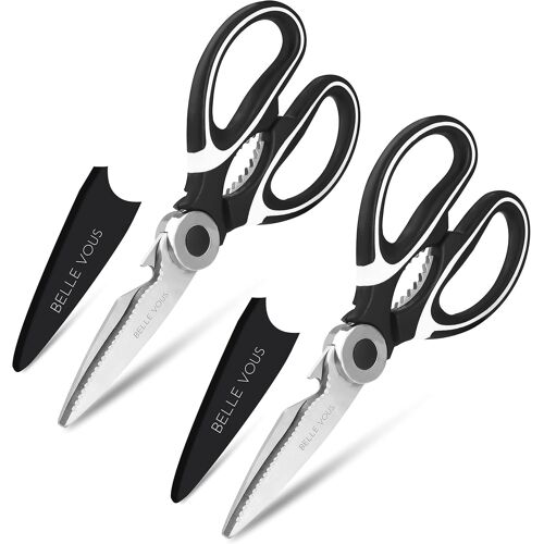 Subzonal-Ensemble De Ciseaux De Cuisine Robustes (Lot De 2) - Ciseaux Polyvalents Avec Lames En Acier Inoxydable Pour La Découpe De Volailles, Poisson, Légumes Et Plus Encore