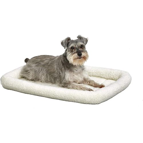 Jfkjg-Modèle 40230 Lit Pour Chien En Polaire Blanche De 76,2 Cm De Long, Blanc