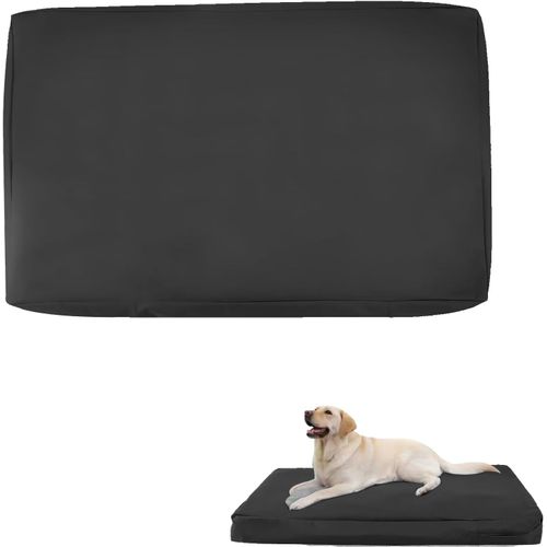 Housse De Lit Pour Chien-Housse De Rechange Pour Lit Pour Chien-Imperméable Et Lavable-Housse Amovible Avec Fermetures Éclair (Noir,Xl)