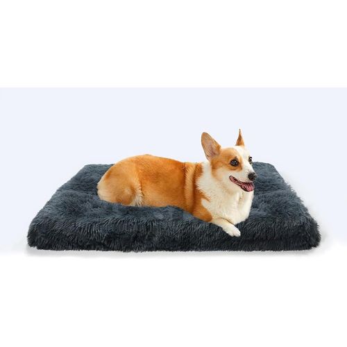 Jfkjg-Panier Lavable Pour Chien Déhoussable - Lit Moelleux Taille Moyenne (75x50x8 Cm) Avec Base Antidérapante - Gris Foncé