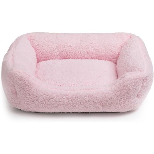 Panier Pour Chat Lit Pour Chat, Niche Pour Chiot Maison Pour Chat Et Petit Chien, Lit Coussin Doux Et Respirant Pour Sommeil, Rose Clair (55 * 45 * 15cm)