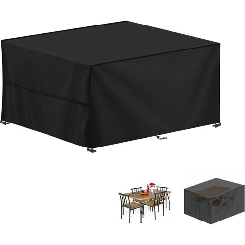 Spwa-Housse Table De Jardin, 120x100x75cm Bâche Salon De Jardin Rectangulaire Housse Protection Salon De Jardin Imperméable Bache Table De Jardin, Anti-Uv, 420d Oxford Housse Table Exterieur