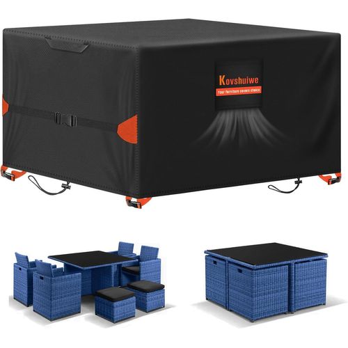 Spwa-Housse De Meubles De Jardin Imperméable En Tissu Oxford 420d Résistant Au Vent Et Anti-Uv Pour Meubles De Jardin Et Extérieur, 130 X 100 X 74 Cm