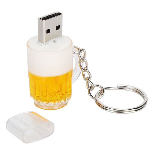 Cle USB 2 Go en forme de chope de biere dominatrice, dessin anime