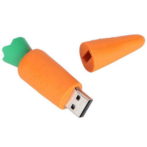 Cle USB 2 Go en forme de carotte, design de dessin anime, stockage portable