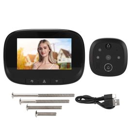Visionneuse de porte numérique, Angles de 135 degrés, détection de mouvement PIR, Vision nocturne, WIFI Intelligent, sonnette visuelle