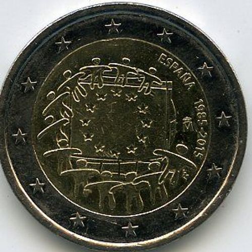 Espagne 2 Euros 2015 Commémorative Drapeau