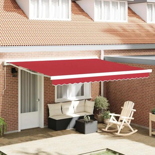 Store Rétractable Automatique Rouge 400x300 Cm 3330699