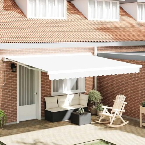 Vidaxl Auvent Rétractable Automatique Blanc 400 X 300 Cm