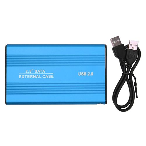 Disque dur externe 2,5 pouces Slim USB 2.0 haute vitesse Plug and Play pour ordinateur PC de voyage Bleu 500 Go