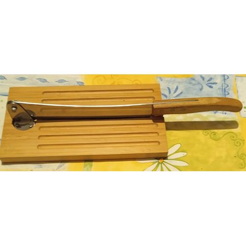 Trancheuse A Pain - Avec Son Socle Ramasse Miettes - En Bois