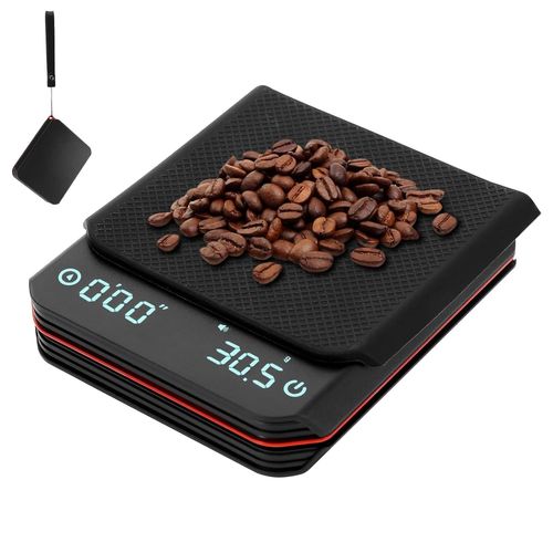 Letnerny-Balance À Café Avec Minuteur, 0,1 G/2 Kg, Balance Numérique De Cuisine De Haute Précision Avec Grand Écran Led, Balance Numérique De Type C, Balance De Cuisine Numérique, Balance Électroniqu