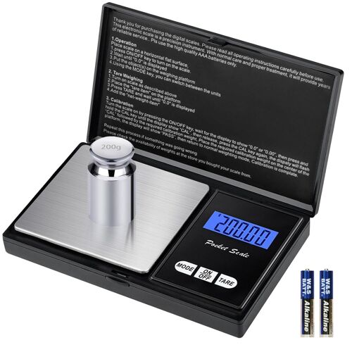 Ershi-Balance De Precision 200g/0.01g, Balance De Cuisine, Balance À Bijoux Portable Avec Écran Lcd Et 7 Unités,Acier Inoxydable, [2