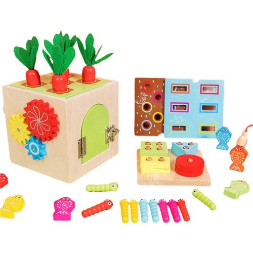 Jouet de radis à tirer multifonctions, jouet de tri de formes de pêche magnétique d'intérieur, jouet d'entraînement de coordination ?il-main pour enfants