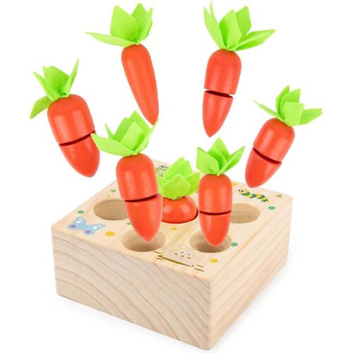 Jouet Éducatif : Jeu De Correspondance De Formes De Carottes À Découper Magnétiques, Pour Développer La Motricité Fine Des Enfants-Style4