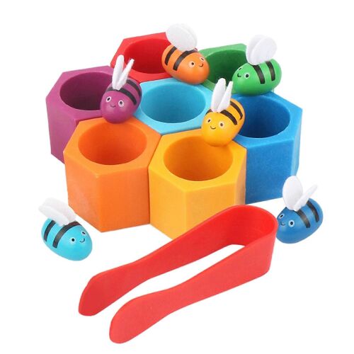 Pince pour enfants, abeille à ruche, couleurs assorties, réaliste, jouets de jeu, entraînement cérébral, apprentissage précoce, jouets éducatifs