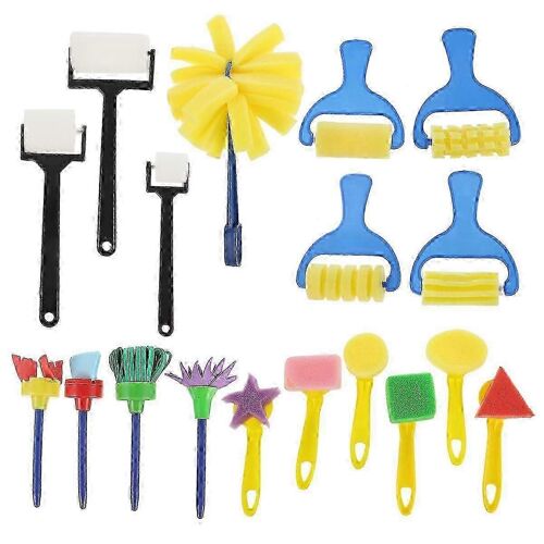 Ensemble De 18 Pinceaux Pour Enfants - Kit De Peinture Amusant Et D'apprentissage Précoce Avec Pinceaux De 20 X 10 Cm Pour Un Jeu Créatif