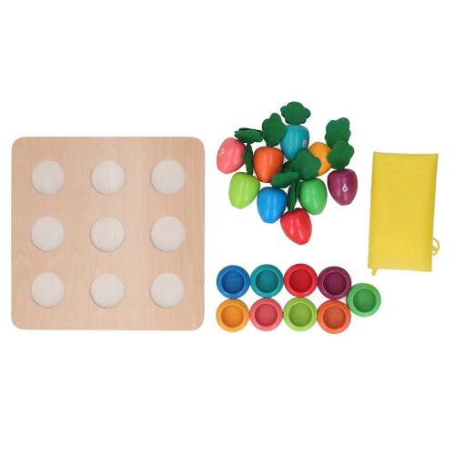 Jouet de tri de carottes pour bébé, éducation précoce, motricité fine, jeu d'association de couleurs et de chiffres, jouets en bois pour bébé et tout-petit