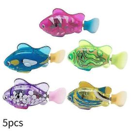 Générique Poisson Robot Jouet,Automatique Et Interactif Lumineux Activé par l'eau | Jouet Poisson Nageur pour Le Bain des,pour Garçons Filles Et Amis Fille Fils