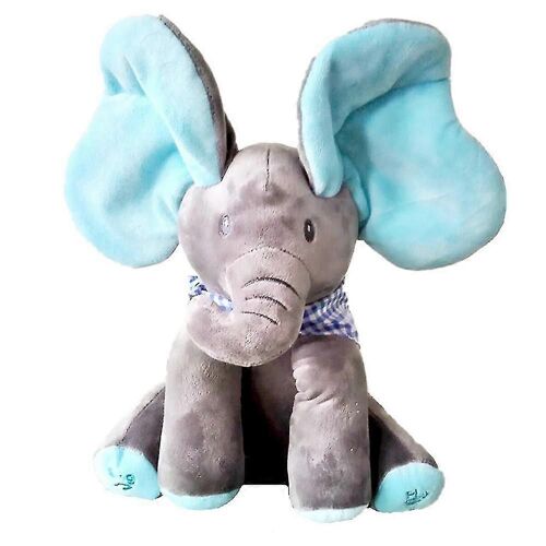 Jouet Sonore D'éléphant Pour Bébés, Enfants, Tout-Petits, Jouets Interactifs Parents-Enfants Pour Enfants Garçons Et Filles-Gris Et Bleu