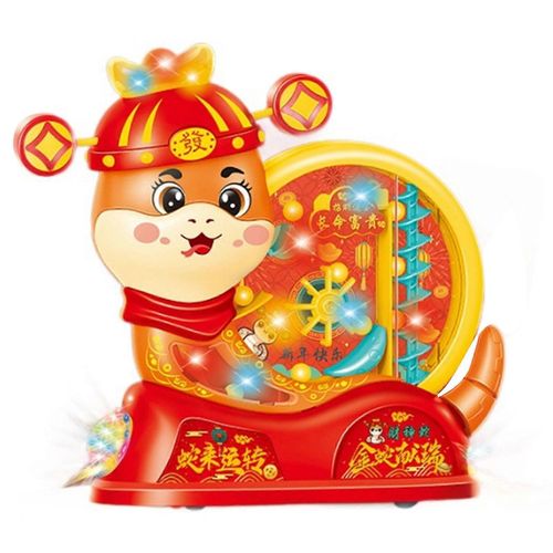 Jouet musical serpent pour bébé, jouet éducatif d'apprentissage préscolaire avec lumières et musique, serpent électrique du Nouvel An pour enfants et tout-petits, jaune-Jaune