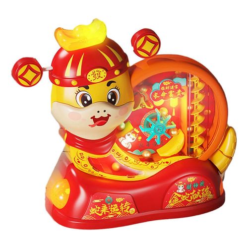 Jouet musical serpent pour bébé, jouet éducatif d'apprentissage préscolaire avec lumières et musique, serpent électrique du Nouvel An pour enfants et tout-petits, jaune-Orange