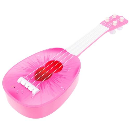 Guitare ukulélé en plastique pour enfants, jouet éducatif d'apprentissage précoce pour enfants, amusant d'été, design dynamique, 1 pièce