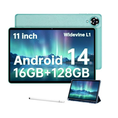 OUKITEL OT11 4G Tablette, Android 14,16Go+128Go Vert