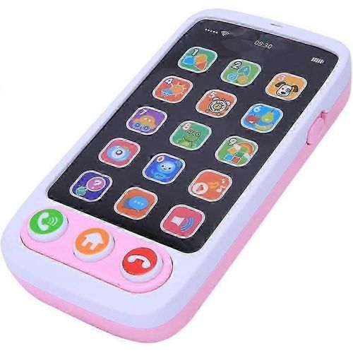 2025 Jouet pour smartphone électronique approprié,téléphone analogique avec musique Conteur léger Enfants enfants Bébé Jouet Set (rose)