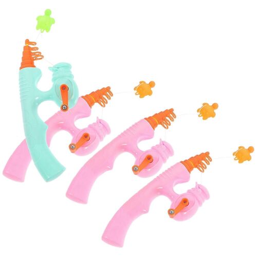 Canne à pêche magnétique pour enfants, en plastique, apprentissage éducatif, 56 cm, 4 pièces