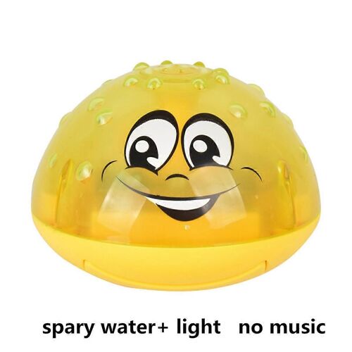 Baignoire Pour Bébé Amusante Pour Tout-Petits, Meilleurs Cadeaux, Ensemble De Bain Pour Bébé, Musique Légère, Boule Rotative, Jouets De Pulvérisation Pour Nourrissons, Fournitures Pour Bébé, Rouge Avec Base-Jaune