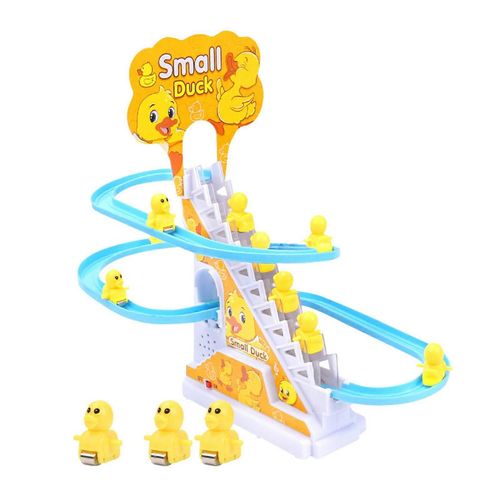 Jouets pour enfants, canard, piste de course sur rail, petit canard grimpant les escaliers, jouets électriques, jouet éducatif musical pour enfants-B