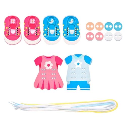 Jouet éducatif pour enfiler ses lacets, aide pédagogique pour apprendre à nouer ses chaussures, jouet pour la motricité fine, corde éducative précoce pour enfants