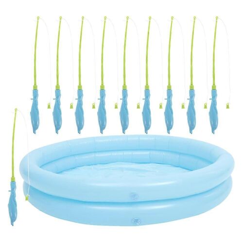 Petite Piscine Et Jouet De Pêche Pour Tout-Petits, Design D'été, Jeu D'eau De Jardin En Forme De Tige, 1 Ensemble