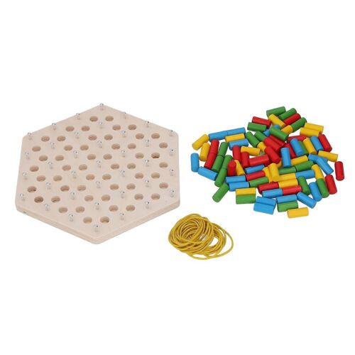 Jeu De Plateau En Bois Avec Élastique