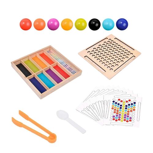 Jeu de perles pour l'apprentissage précoce, jouet pour enfants d'âge préscolaire de 3 à 5 ans, enseignement à domicile-Perler