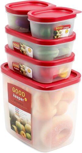 Ershi-Conservation Alimentaires Hermétiques Avec Couvercles, 5 Pièces Boîtes Alimentaires, Sans Bpa, Meal Prep Containers Pour Ran[1270]