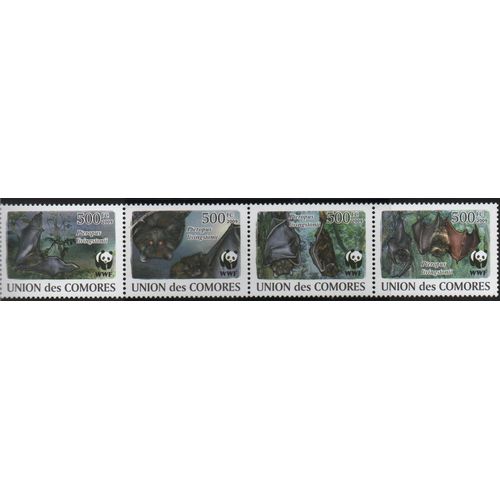 Comores Timbres Animaux ; Les Chauve-Souris 2009