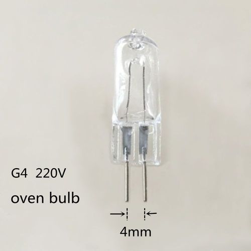 Ampoule de four G4 220V,5 pièces,ampoule haute température 220V,fil de tungstène enfichable,verre G4 halogène 220V,ampoule de four - Type 75W 5 pieces
