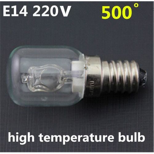 Ampoule de four E14 220V haute température 500 degrés 25W,ampoule de vapeur,quartz tungstène,ampoule de four haute température E14 220V 25W
