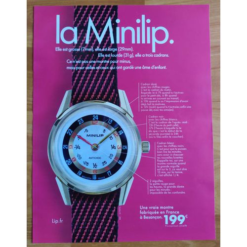 Publicité Papier - Montre Lip "La Minilip" De 2025