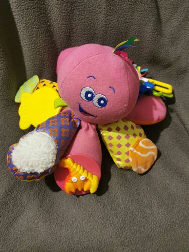 Doudou Pieuvre Rose Multicolore Eveil Bébé Découvertes Lgri