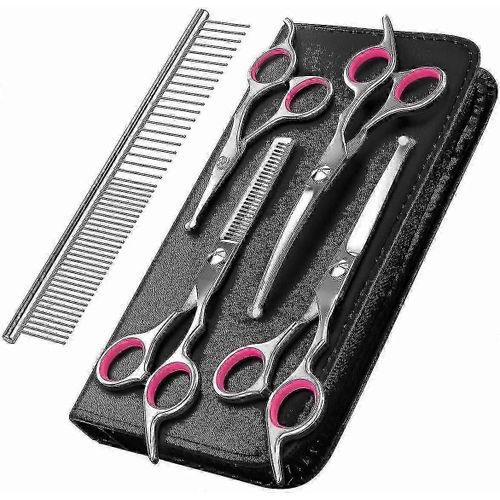 Kit De Ciseaux De Toilettage Pour Chiens, Ciseaux À Effiler De Sécurité Professionnels, Peigne